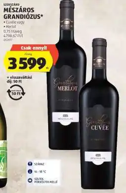 ALDI MÉSZÁROS GRANDIÓZUS ajánlat