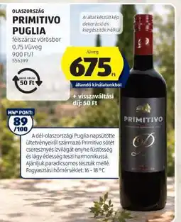 ALDI Primitivo Puglia ajánlat