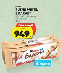 ALDI KINDER BUENO WHITE, 3 DARAB ajánlat