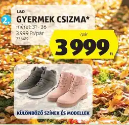 ALDI L&D GYERMEK CSIZMA ajánlat
