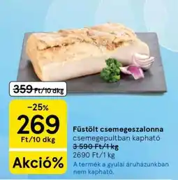 Tesco Füstölt csemegeszalonna ajánlat