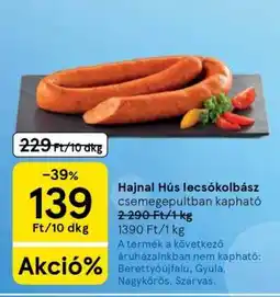 Tesco Hajnal Hús lecsókolbász ajánlat