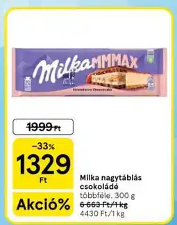 Tesco Milka nagy táblás csokoládé ajánlat