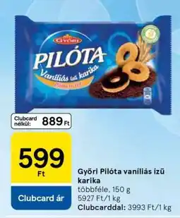 Tesco GYŐRI PILÓTA VANÍLIÁS ÍZŰ KARIKA ajánlat