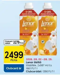 Tesco LENOR Öblítő ajánlat