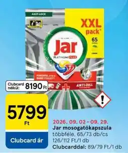 Tesco Jar mosogatókapszula ajánlat