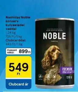 Tesco Nashiday Noble konzerv kutyaeledel vaddal ajánlat