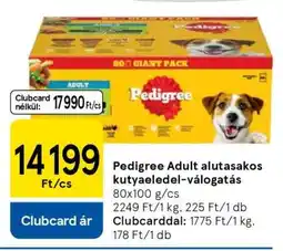 Tesco Pedigree Adult alutasakos kutyaeledel-válogatás ajánlat