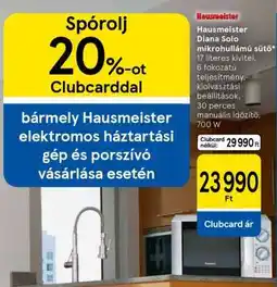 Tesco Hausmeister Diana Solo mikrohullámú sütő ajánlat