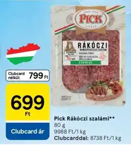 Tesco PICK Rákóczi szalámi ajánlat
