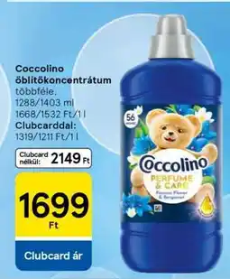 Tesco Coccolino öblítőkoncentrátum ajánlat