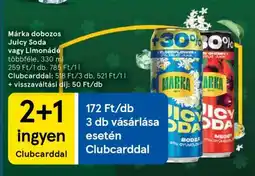 Tesco Márka dobozos Juicy Soda vagy Limonádé ajánlat