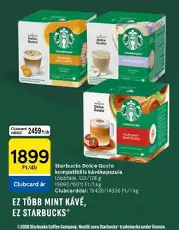 Tesco Starbucks Dolce Gusto Kompatibilis Kávékapszula ajánlat