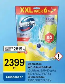 Tesco Domestos WC-frissítő blokk ajánlat