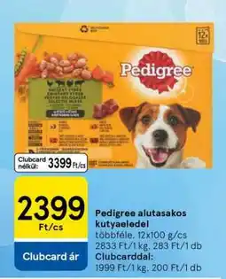 Tesco PEDIGREE ALUTASAKOS KUTYAELEDEL ajánlat