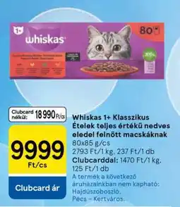 Tesco Whiskas 1+ Klasszikus Ételek ajánlat