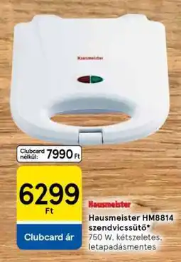 Tesco Hausmeister HM8814 szendvicssütő ajánlat