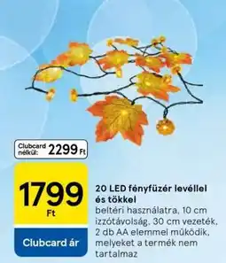 Tesco 20 LED fényfüzér levéllel és tökkel ajánlat
