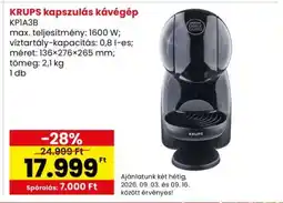 Interspar KRUPS Kapszulás kávégép ajánlat