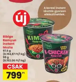 Interspar Bibigo Ramyun instant tészta ajánlat