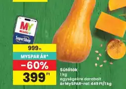 Interspar Sütőtök ajánlat