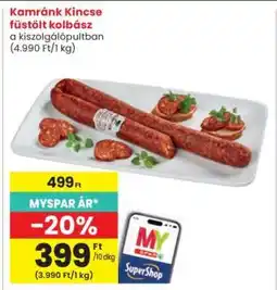 Interspar Kamránk Kincse füstölt kolbász ajánlat