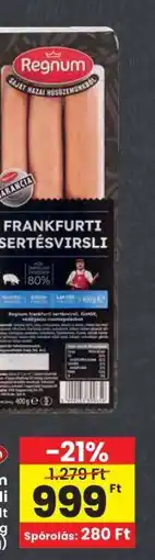 Interspar Regnum Frankfurti Sertésvirsli ajánlat