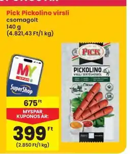 Interspar PICK Pickolino virsli ajánlat