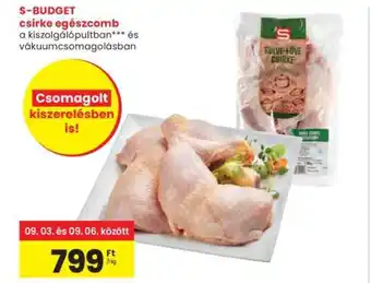 S-BUDGET csirke egészcomb