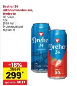 Interspar Dreher 24 alkoholmentes sör, Hydrate ajánlat
