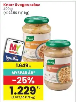 Interspar Knorr üveges szósz ajánlat