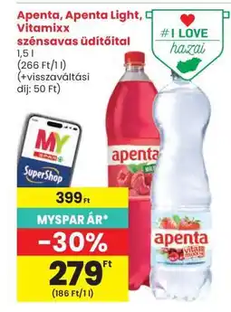 Interspar Apenta, Apenta Light, Vitaminxx szénsavas üdítőital ajánlat
