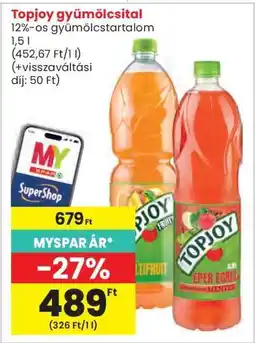 Interspar Topjoy gyümölcsital ajánlat
