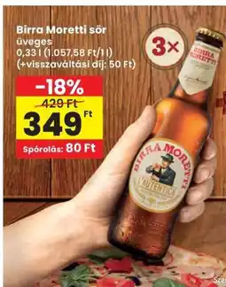 Interspar Birra Moretti sör ajánlat