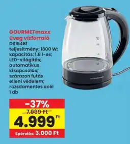 Interspar GOURMETMAXX Üveg vízforraló ajánlat