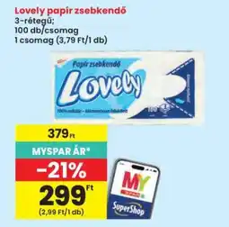 Interspar Lovely papír zsebkendő ajánlat