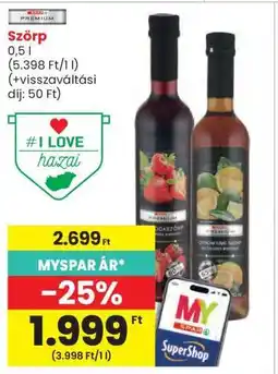 Interspar Szörp ajánlat
