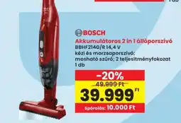 Interspar BOSCH Akkumulátoros 2 in 1 állóporszívó ajánlat