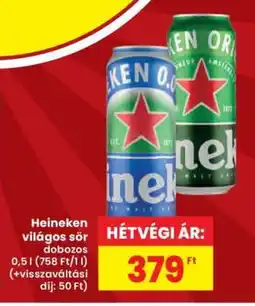Interspar Heineken világos sör dobozos ajánlat