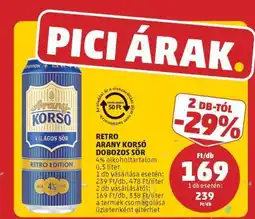 PENNY RETRO ARANY KORSÓ DOBOZOS SÖR ajánlat