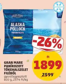 PENNY GRAN MARE PANÍROZOTT TŐKEHALSZELET FILÉBŐL ajánlat