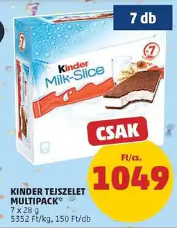 PENNY Kinder tejszelet multipack ajánlat