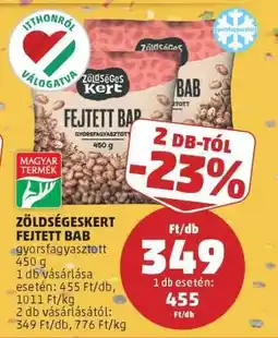 PENNY Zöldségeskert Fejtett Bab ajánlat