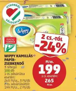 PENNY Wippy Kamillás Papír-Zsebkendő ajánlat