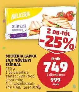 PENNY Milkeria Lapka Sajt Növényi Zsírral ajánlat