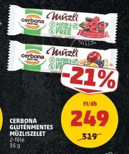PENNY CERBONA Gluténmentes müzliszelet ajánlat