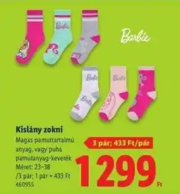 Lidl Kislány zokni ajánlat