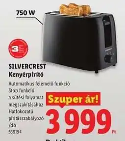 Lidl SILVERCREST Kenyérpirító ajánlat