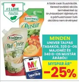 Spar Univer talpas tasakos majonéz és mustár ajánlat