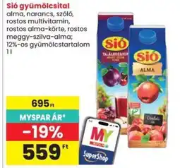 Spar Sió gyümölcsital ajánlat